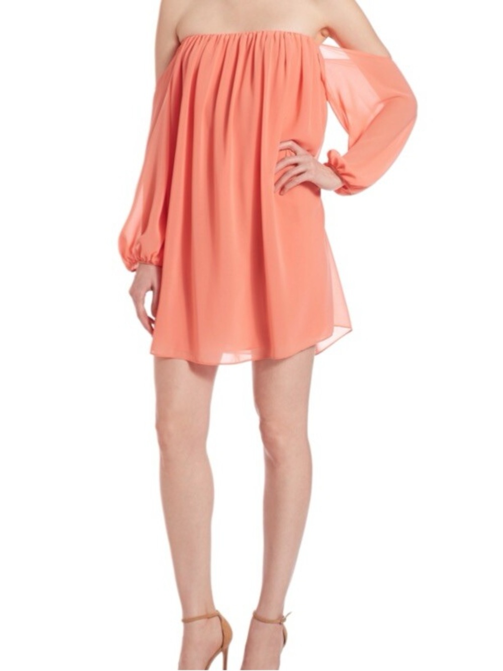 MISA LOS ANGELES OFF THE SHOULDER DRESS